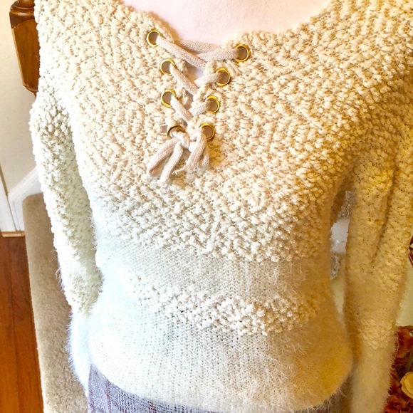SHEIN Lace up Sweater - Picture 2 of 8